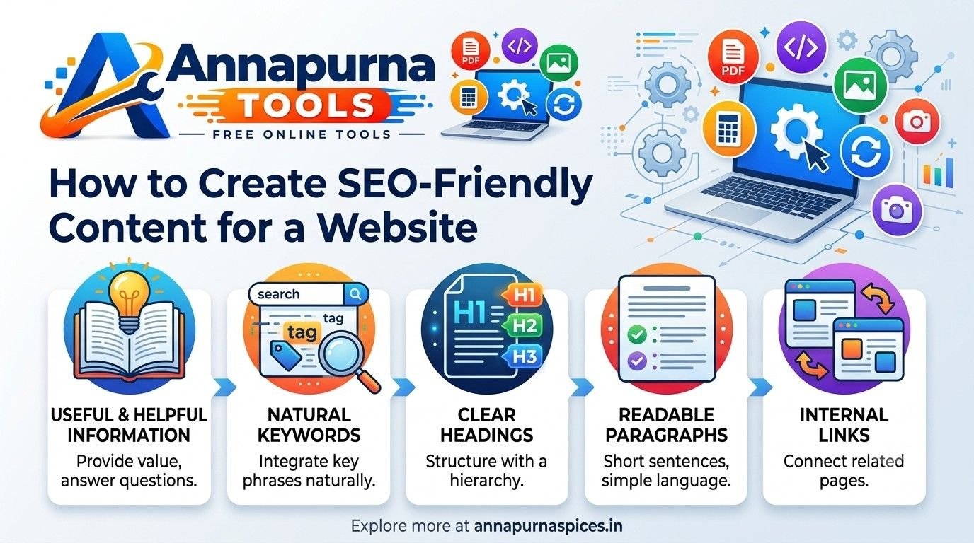 How to Create SEO-Friendly Content for a Website | Annapurna Tools