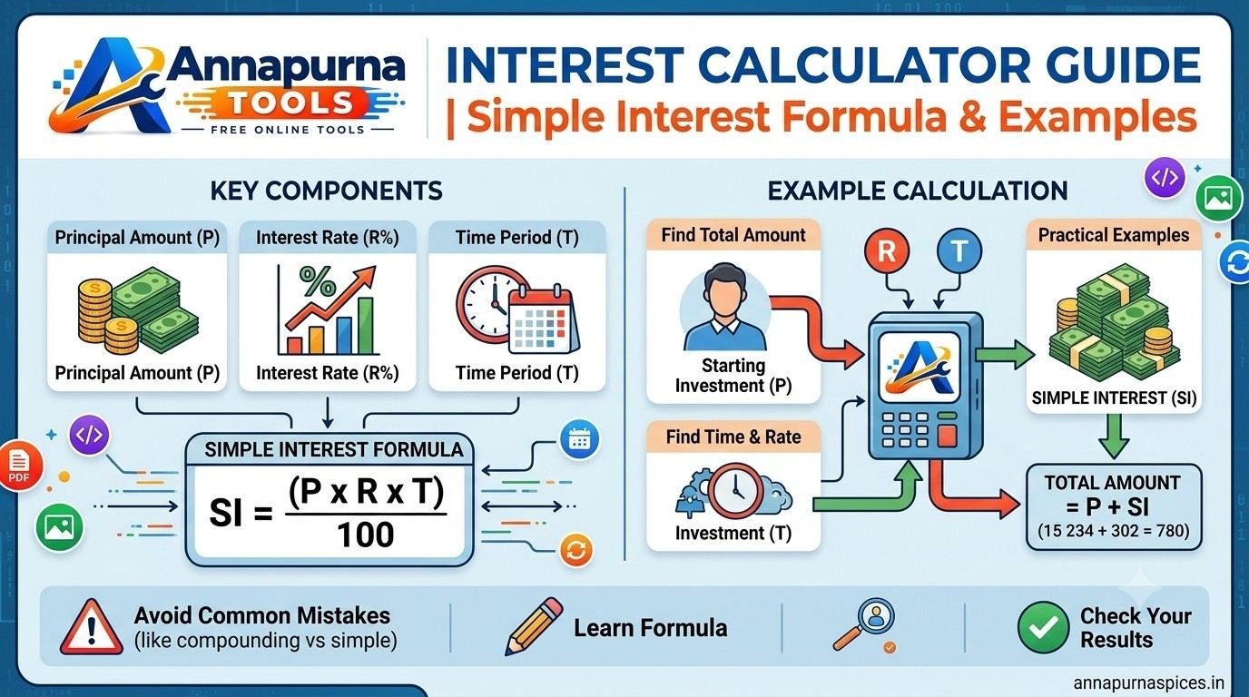 Interest Calculator Guide | Simple Interest Formula & Examples