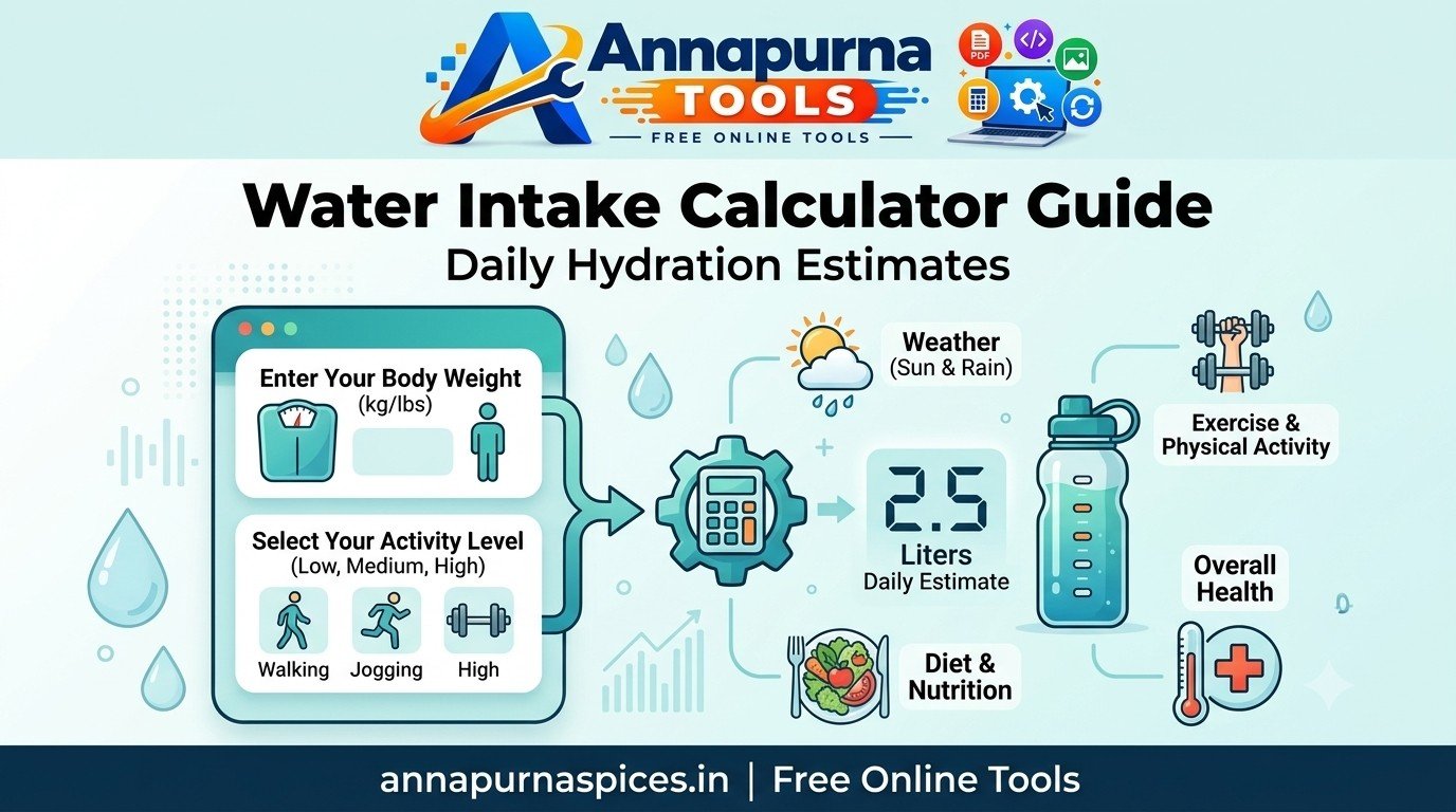 Water Intake Calculator Guide | Daily Hydration & Water Needs