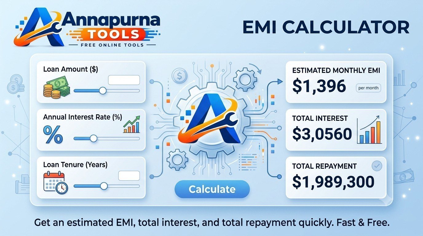EMI Calculator - Calculate Monthly Loan EMI & Interest