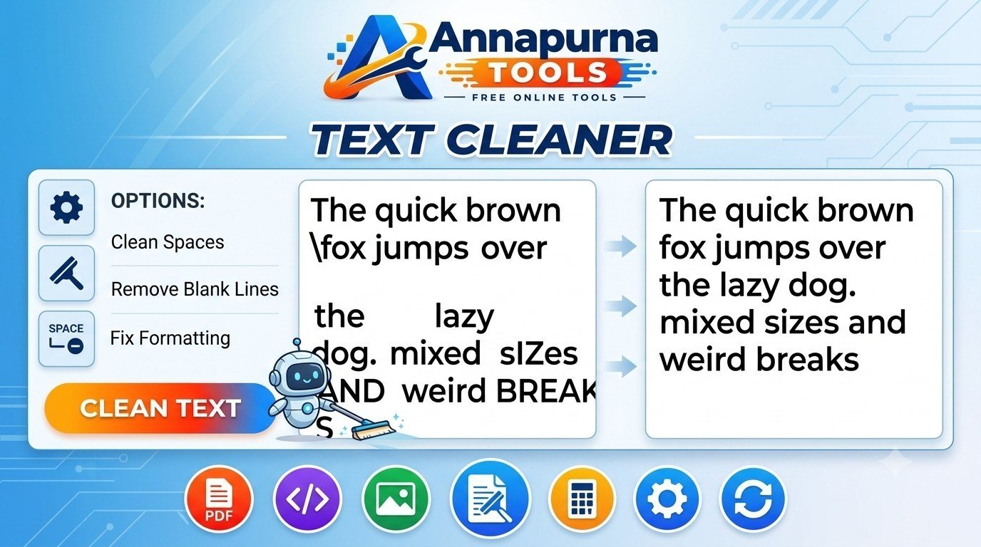Text Cleaner Online - Remove Extra Spaces & Blank Lines